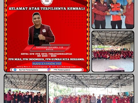 Badukari Halawa Kembali Pimpin DPC Pemuda Peduli Nias Pematangsiantar Periode 2025–2029
