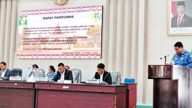Pemkab Simalungun Serahkan Nota Pengantar LKPJ 2025 ke DPRD, Soroti Ketergantungan Dana Pusat dan Dorong Penguatan PAD
