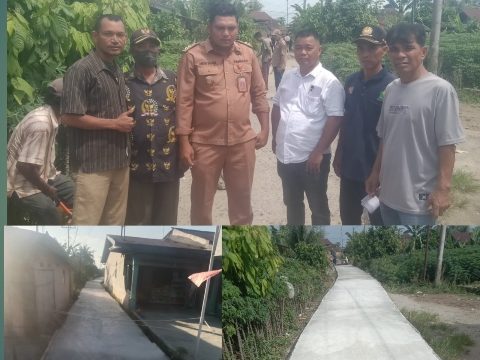Pembangunan Rabat Beton Program TJSL PTPN IV Regional II Kebun Mayang Tingkatkan Akses Jalan Warga Nagori Raja Maligas II