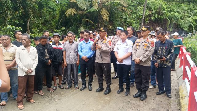Kapolres Simalungun Tinjau Penyelesaian Perbaikan Jembatan Menuju Huta 8 Kampung Gereja, Warga Sambut Penuh Harapan