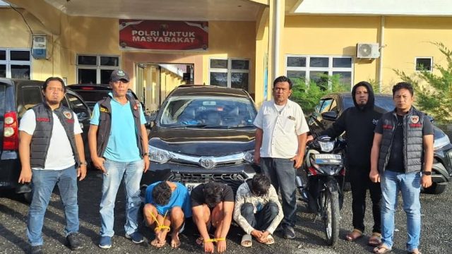 URC Sat Reskrim Polres Simalungun Kejar Tanpa Ampun, Tiga Pelaku Curanmor Dibekuk Bersama Mobil Avanza Pelarian