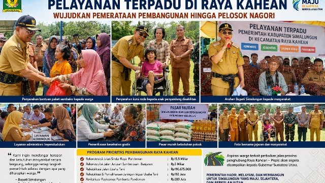 Bupati Simalungun Hadirkan Pelayanan Terpadu di Raya Kahean, Wujudkan Pemerataan Pembangunan hingga Pelosok Nagori