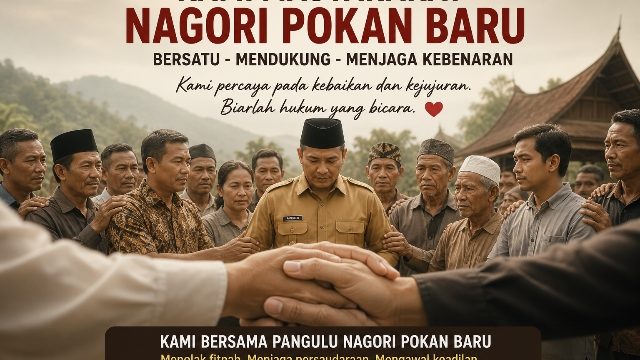 Warga dan Tokoh Masyarakat Nagori Pokan Baru Buat Petisi, Bantah Pemberitaan Dugaan Pangulu Terlibat Judi. 