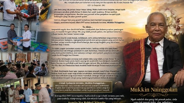 Usai Doa Bersama 1.000 Hari Almarhum Mukkin Nainggolan (Op. Anggun Doli), Keluarga Besar Bang RN Berbagi Paket Sembako kepada Seluruh Jemaah, Wujudkan Warisan Kebaikan yang Terus Hidup