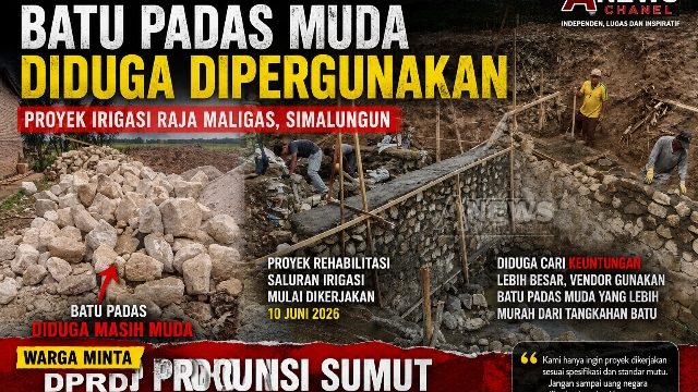 Warga Minta DPRD Sumut Panggil Pihak Terkait, Usut Dugaan Penggunaan Batu Padas Muda di Proyek Irigasi Raja Maligas