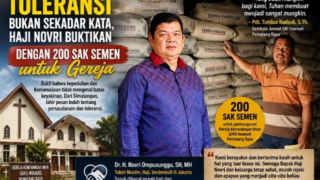 Toleransi Bukan Sekadar Kata, Haji Novri Buktikan dengan 200 Sak Semen untuk pembangunan Gereja