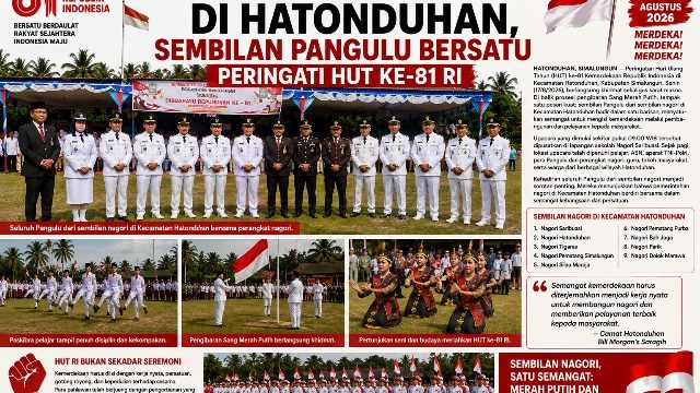 Para Pangulu Hatonduhan Bersatu Peringati HUT ke-81 RI