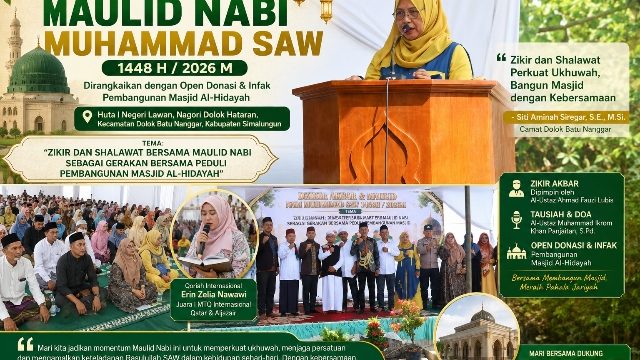 Camat Siti Aminah Siregar: Zikir dan Shalawat Perkuat Ukhuwah, Bangun Masjid dengan Kebersamaan