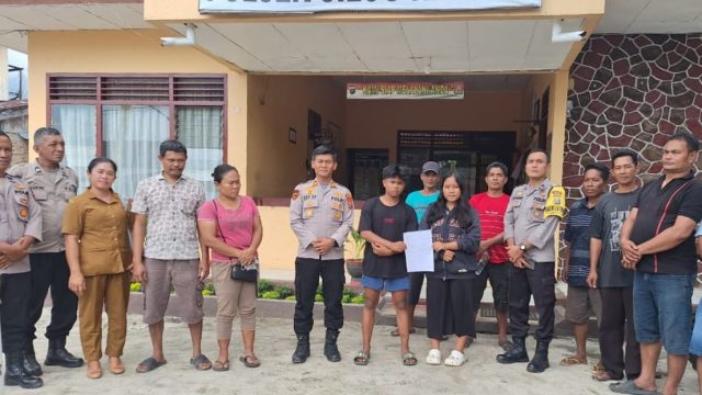 Polsek Silou Kahean Mediasi Persoalan Penghadangan Pelajar di Pardomuan Bandar