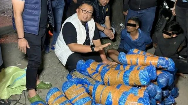 Kejar-kejaran di Jalan AH Nasution, 93 kilogram ganja gagal beredar di Medan