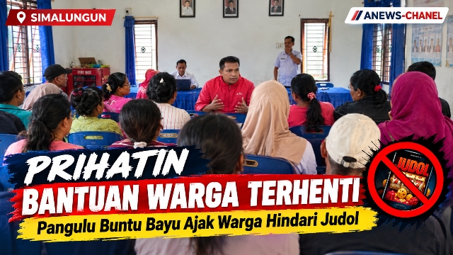 Prihatin Bantuan Warga Terhenti, Pangulu Buntu Bayu Ajak Warga Hindari Judol.