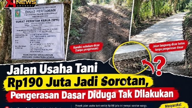 Jalan Usaha Tani di Huta I Tangga Batu Disorot, Proyek Rp190 Juta Lebih Dipertanyakan