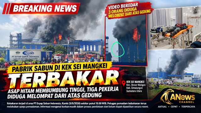 Pabrik Sabun di KEK Sei Mangkei Terbakar, Video Beredar Perlihatkan Tiga Orang Diduga Melompat dari Atas Gedung