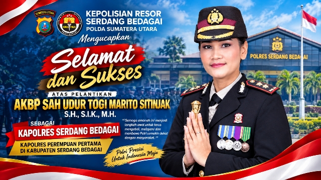 AKBP Sah Udur Sitinjak Catat Sejarah, Kapolres Perempuan Pertama di Sergai