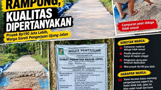 Pengerjaan Jalan  Usaha Tani Di Aek Suha Rampung, Kualitas Dipertanyakan