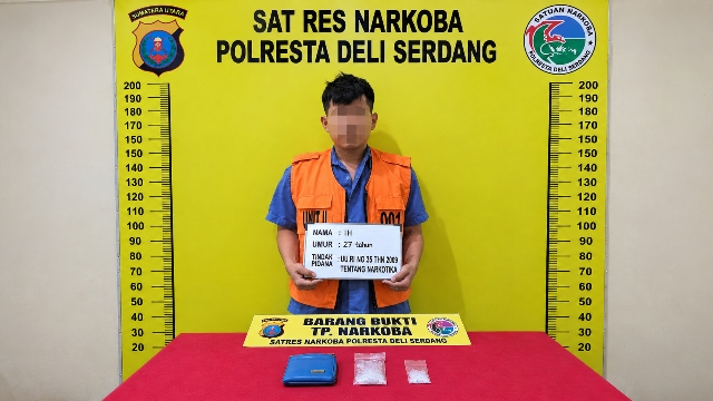 Coba Kabur Bawa Sabu 4,48 Gram, IH Disergap Satresnarkoba Polresta Deli Serdang