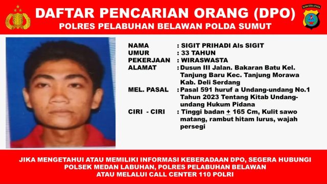 Polres Pelabuhan Belawan Sebar Informasi DPO, Warga Diminta Bantu Berikan Informasi