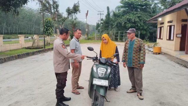 Gerak cepat Polsek Gunung Malela, motor hilang saat salat Subuh berhasil ditemukan