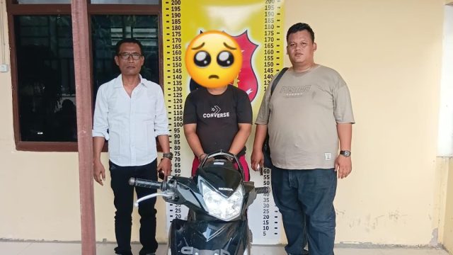 Polsek Bandar Huluan Amankan Tersangka Curi Motor Kakaknya Sendiri, Digadaikan Rp1 Juta karena Faktor Ekonomi