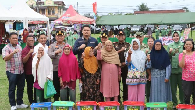 Tingkatkan Sinergitas TNI-Polri, Kapolres Simalungun Hadiri Bazar Murah HUT ke-81 TNI di Rambung Merah