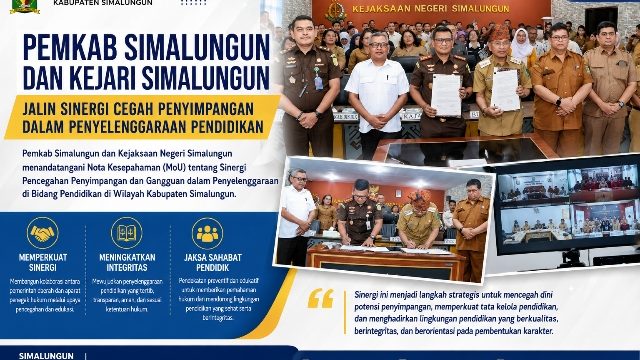 Cegah Penyimpangan di Dunia Pendidikan, Pemkab Simalungun dan Kejari Teken MoU