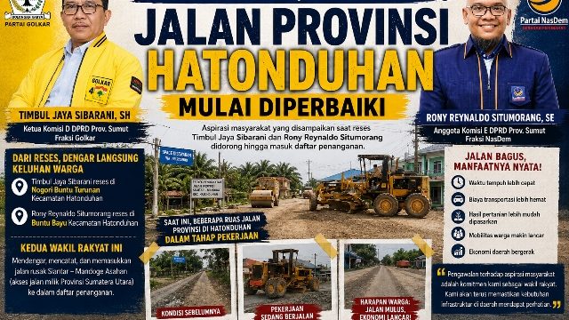 Dua Wakil Rakyat Bawa Keluhan Jalan Rusak  Di Kecamatan Hatonduhan, Kini Akses Siantar-Mandoge Mulai Digarap