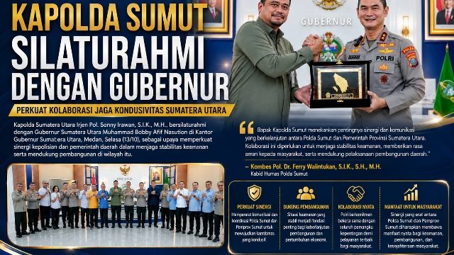 Kapolda Sumut Sambangi Gubernur Bobby Nasution, Perkuat Sinergi Jaga Keamanan dan Pembangunan Daerah