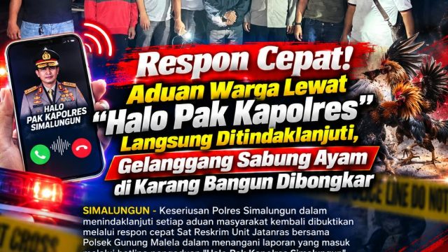 Respons Cepat Aduan Warga! Gelanggang Sabung Ayam di Karang Bangun Dibongkar, Polres Simalungun Pastikan Pengawasan Berlanjut