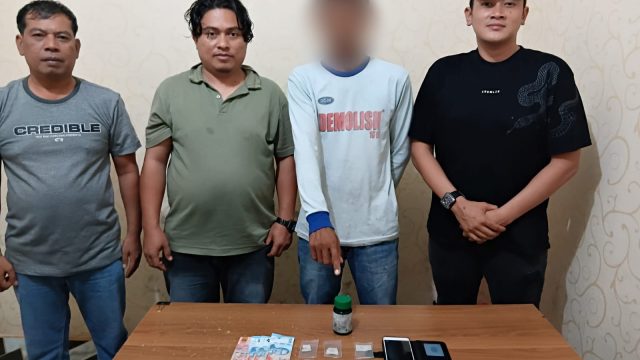 Operasi Sarang Narkoba di Bahung Huluan, Polsek Dolok Batu Nanggar Amankan Pria dan Sita Sabu 3,55 Gram
