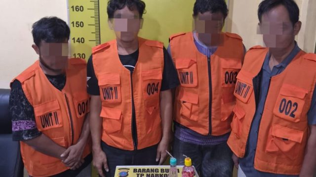 Gerebek Sarang Narkoba di Kualanamu, 4 Pria Positif Narkoba Diamankan.